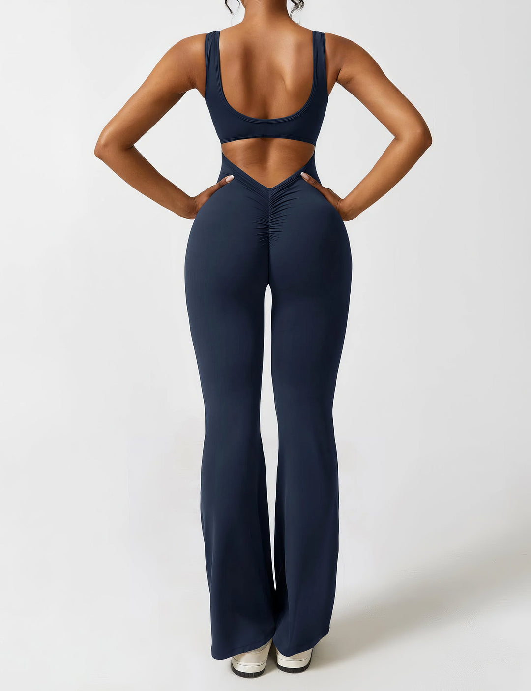 LUNA | ELEGANTE V-BACK FLARED JUMPSUIT