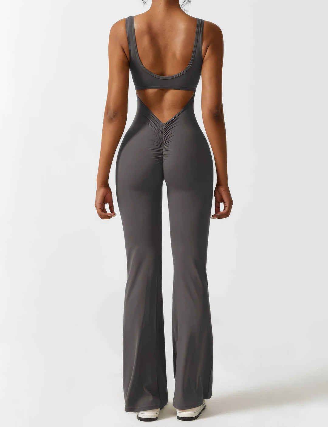 LUNA | ELEGANTE V-BACK FLARED JUMPSUIT