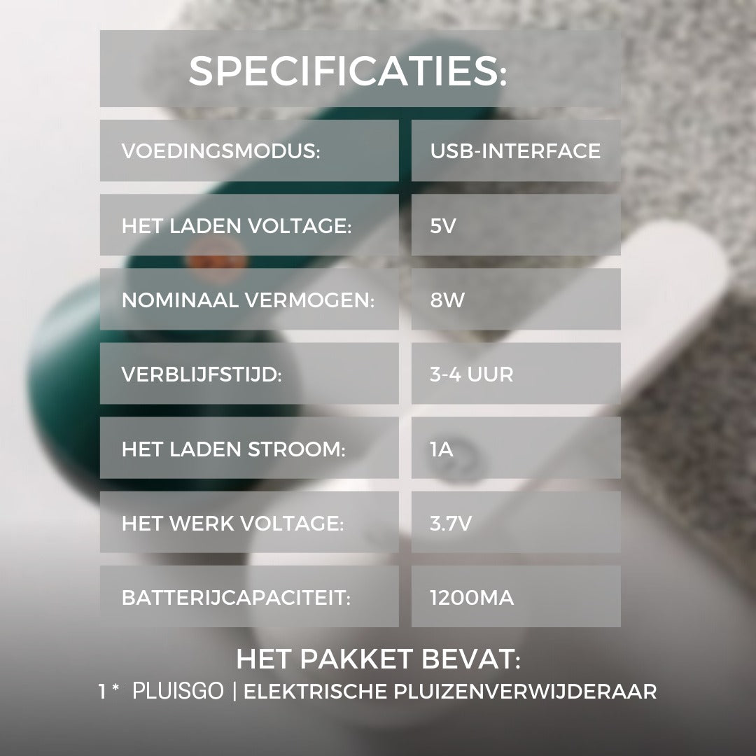 PluisGo - Elektrische pluizenverwijderaar