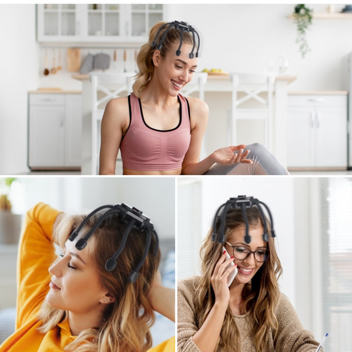 Stressverlagende Hoofdhuidmassage-apparaat - Biedt snelle verlichting bij hoofdpijn en stress.