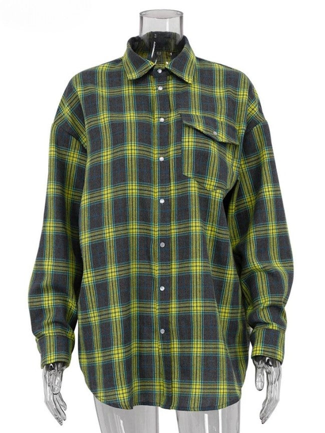 Harley - Loose Retro Plaid Lange Mouwen