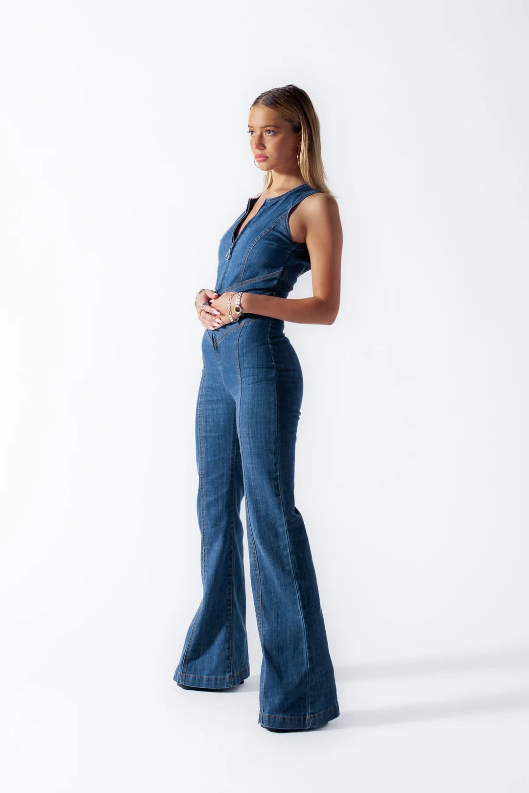 LIV™ - SPIJKERSTOF JUMPSUIT™ 